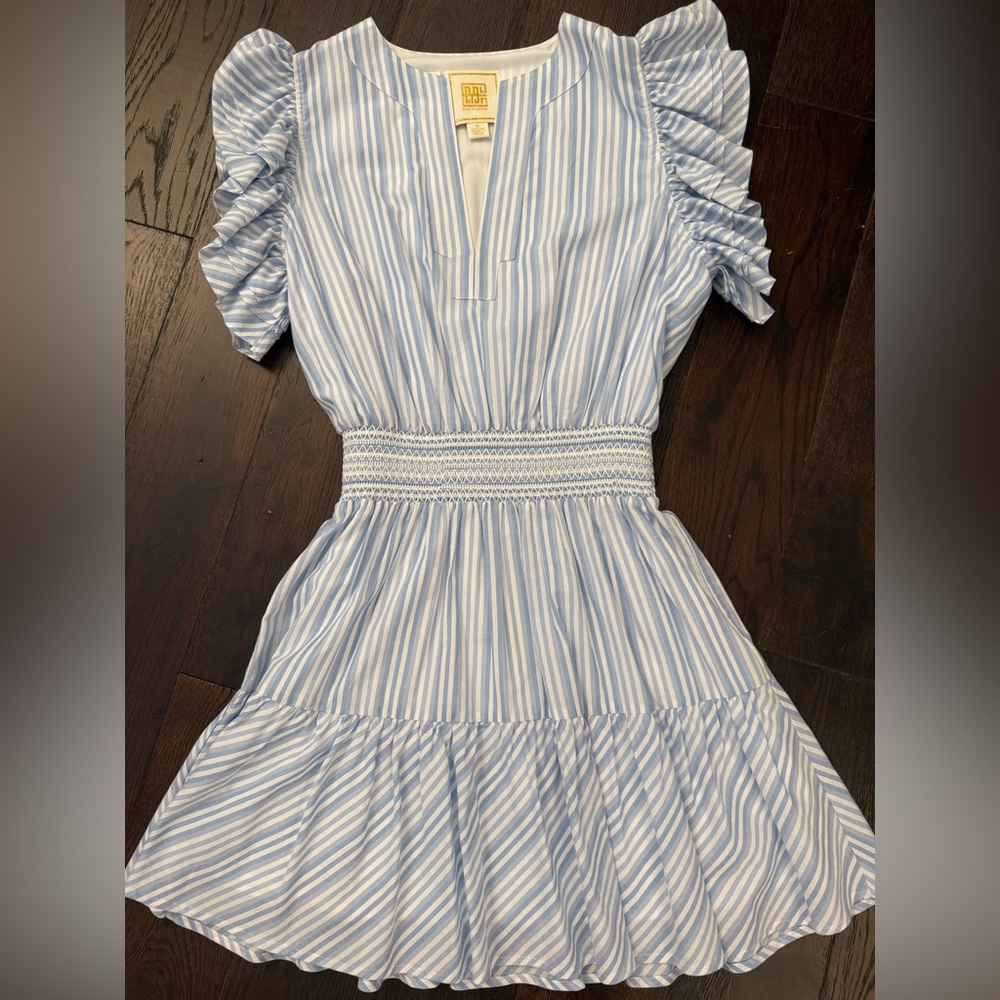 Blue Striped Mini Dress